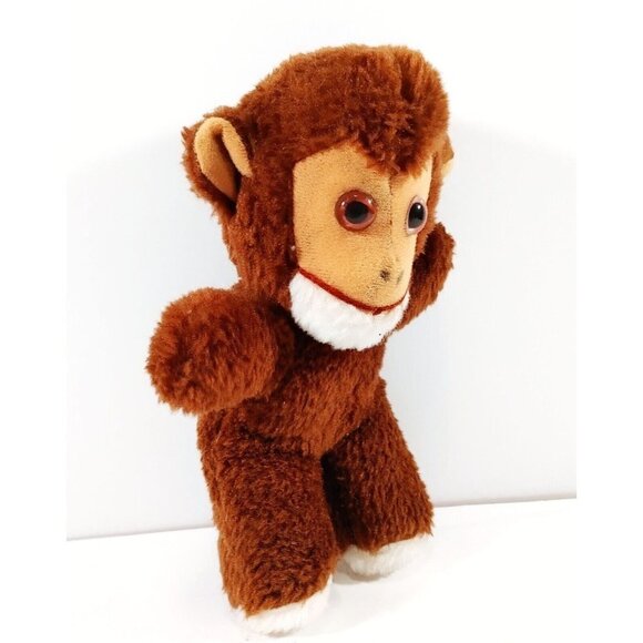 Russ Berrie Keno Plush Monkey Cotton Ground Nut Shells 8” Vintage - Picture 2 of 4